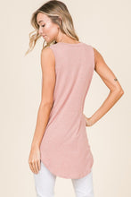 Load image into Gallery viewer, Tie-Front V-Neck Button Down Tank