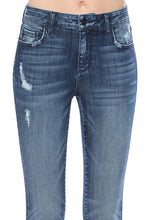 Load image into Gallery viewer, Medium-Dark Cropped Skinnies