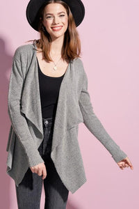 Open Front Waterfall Cardigan