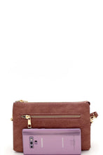 Load image into Gallery viewer, Simple Multi-Compartment Crossbody Wristlet