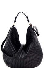 Load image into Gallery viewer, Woven 2-Way Hobo Bag