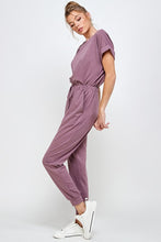 Load image into Gallery viewer, Roll-Sleeve Short Sleeved Jogger Jumpsuit