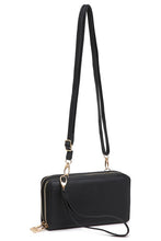 Load image into Gallery viewer, Double Zip Crossbody Wallet