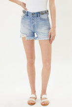 Load image into Gallery viewer, Light Denim Distressed High Rise Shorts