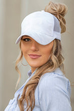 Load image into Gallery viewer, Camo Messy Bun Hat