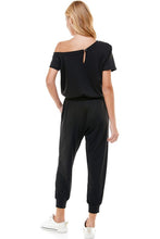 Load image into Gallery viewer, Black Off-Shoulder Jumpsuit