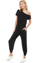 Load image into Gallery viewer, Black Off-Shoulder Jumpsuit