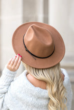 Load image into Gallery viewer, Coffee Brown Buckle Accent Fedora