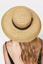 Load image into Gallery viewer, Straw Sun Hat With Contrast Ribbon