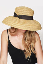 Load image into Gallery viewer, Straw Sun Hat With Contrast Ribbon
