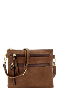 Five-Pocket Zip Crossbody Bag
