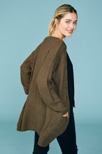 Load image into Gallery viewer, Cable Knit Waffle Cardigan