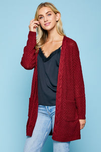 Cable Knit Waffle Cardigan