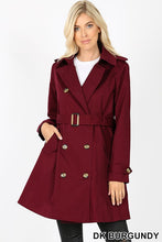 Load image into Gallery viewer, Double Breasted Cotton Twill Thigh Length Trench Coat