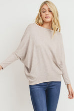Load image into Gallery viewer, Lurex Metallic Boat Neck Dolman Long Sleeved Top