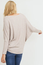 Load image into Gallery viewer, Lurex Metallic Boat Neck Dolman Long Sleeved Top