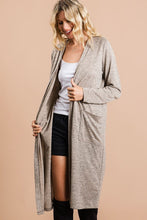 Load image into Gallery viewer, Brushed Knit Long Open Cardigan