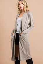 Load image into Gallery viewer, Brushed Knit Long Open Cardigan