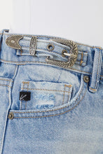 Load image into Gallery viewer, Light Denim Distressed High Rise Shorts