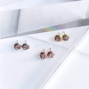 A Tea Leaf Jewelry - Copper Druzy Earrings