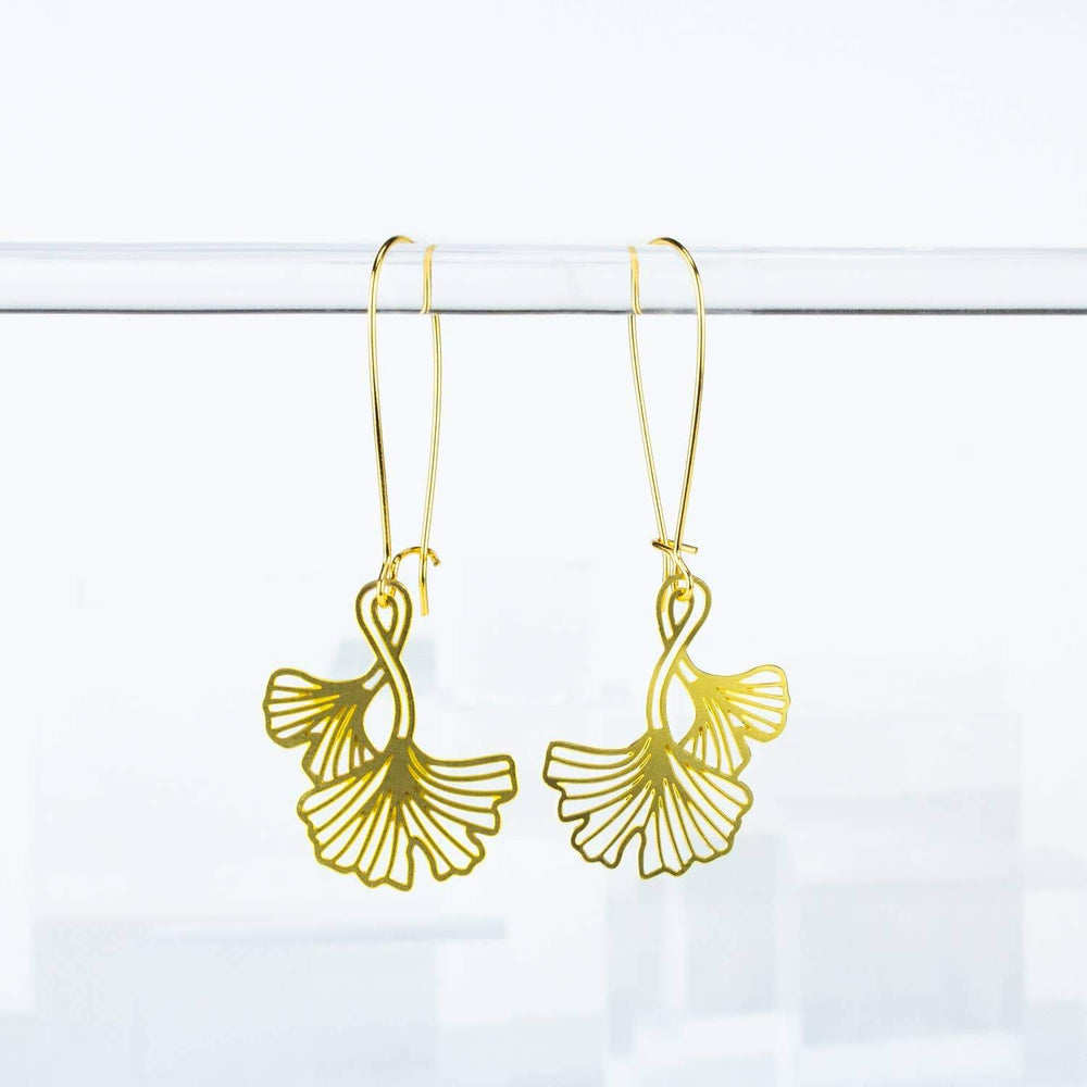 A Tea Leaf Jewelry - Ginkgo Leaves Earrings