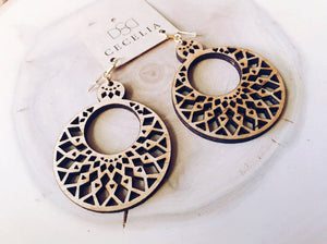 Cecelia Designs Jewelry - Tiered Wood Earrings