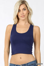 Load image into Gallery viewer, Cropped Racerback Tank Top