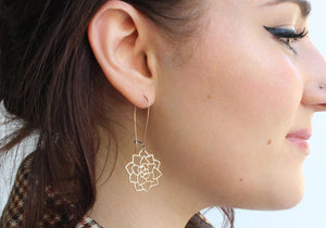 A Tea Leaf Jewelry - Succulent Earrings | Stainless Steel
