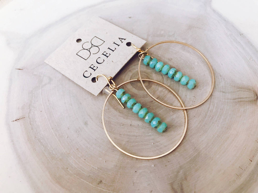 Cecelia Designs Jewelry - Drop Hoop Earrings