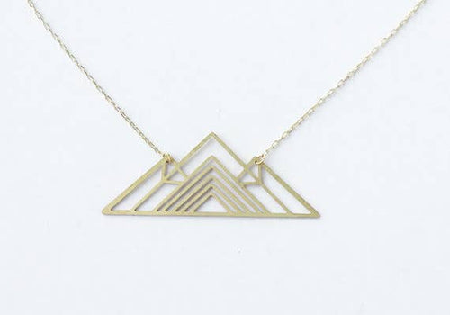 A Tea Leaf Jewelry - Geometric Mountain Necklace