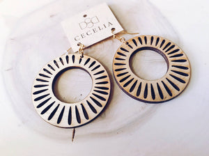 Cecelia Designs Jewelry - Hoop Wood Earrings