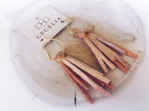 Cecelia Designs Jewelry - Leather Tassel Earrings