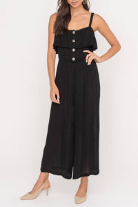 Ruffle Jumpsuit with Buttons