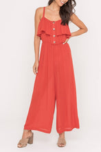 Load image into Gallery viewer, Ruffle Jumpsuit with Buttons